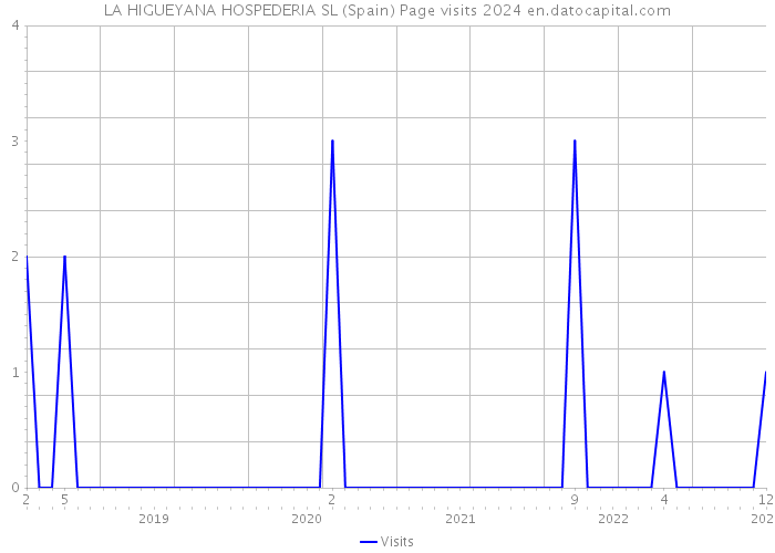 LA HIGUEYANA HOSPEDERIA SL (Spain) Page visits 2024 