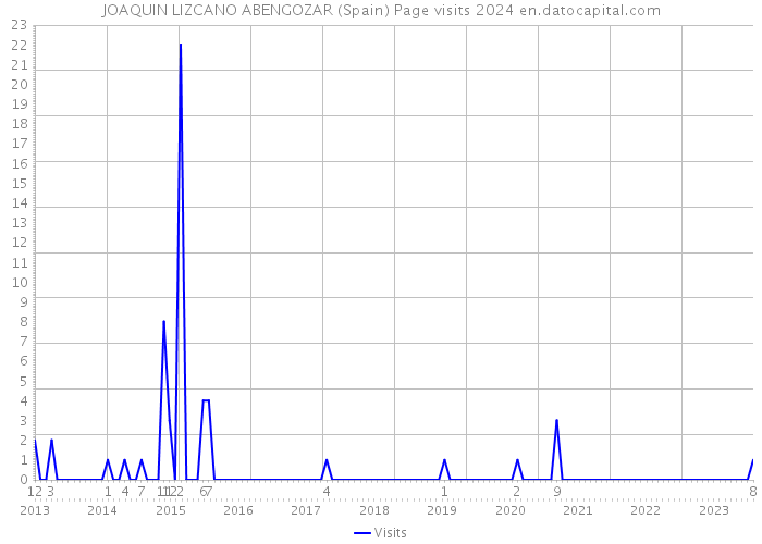 JOAQUIN LIZCANO ABENGOZAR (Spain) Page visits 2024 