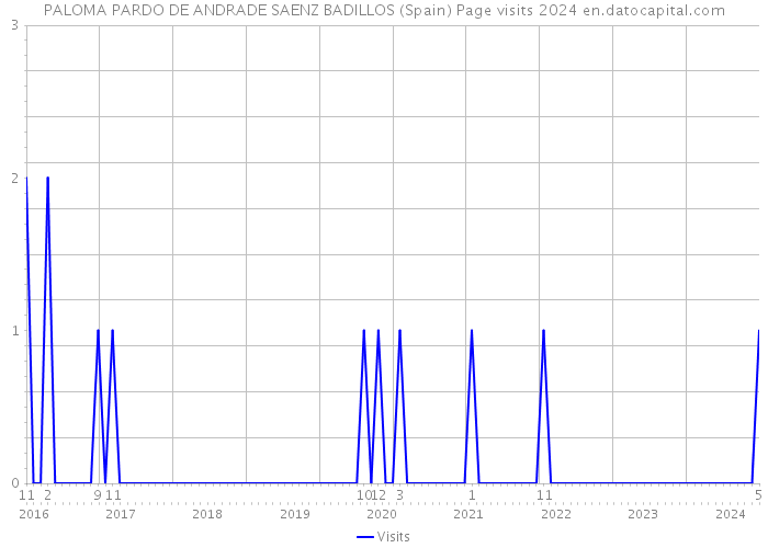 PALOMA PARDO DE ANDRADE SAENZ BADILLOS (Spain) Page visits 2024 