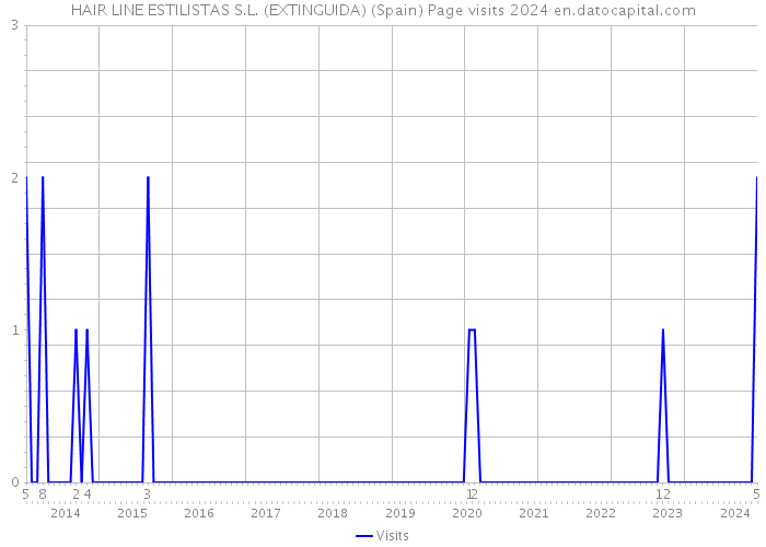 HAIR LINE ESTILISTAS S.L. (EXTINGUIDA) (Spain) Page visits 2024 