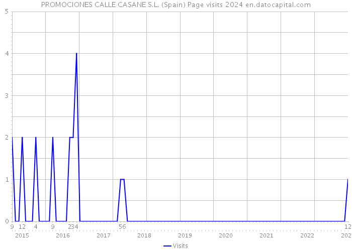 PROMOCIONES CALLE CASANE S.L. (Spain) Page visits 2024 