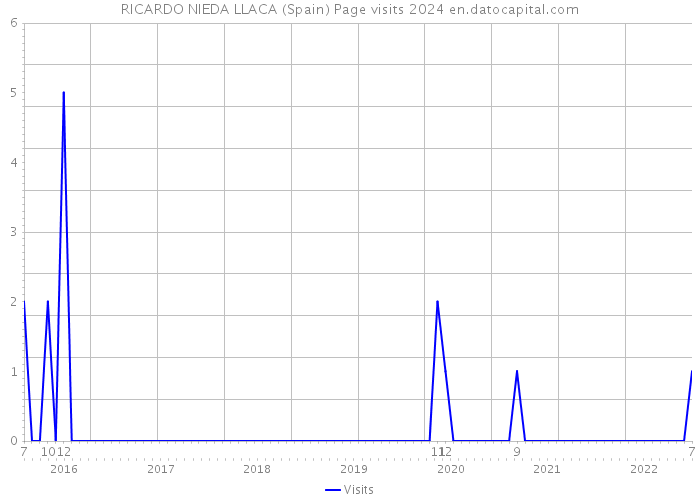 RICARDO NIEDA LLACA (Spain) Page visits 2024 