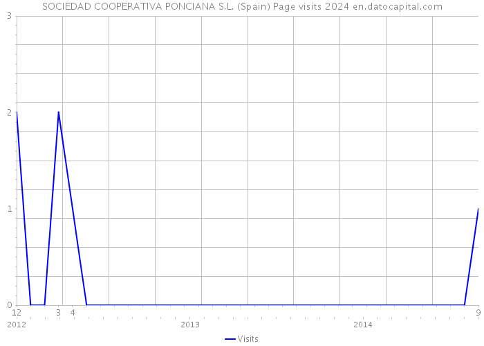 SOCIEDAD COOPERATIVA PONCIANA S.L. (Spain) Page visits 2024 