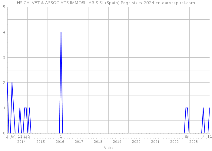 HS CALVET & ASSOCIATS IMMOBILIARIS SL (Spain) Page visits 2024 