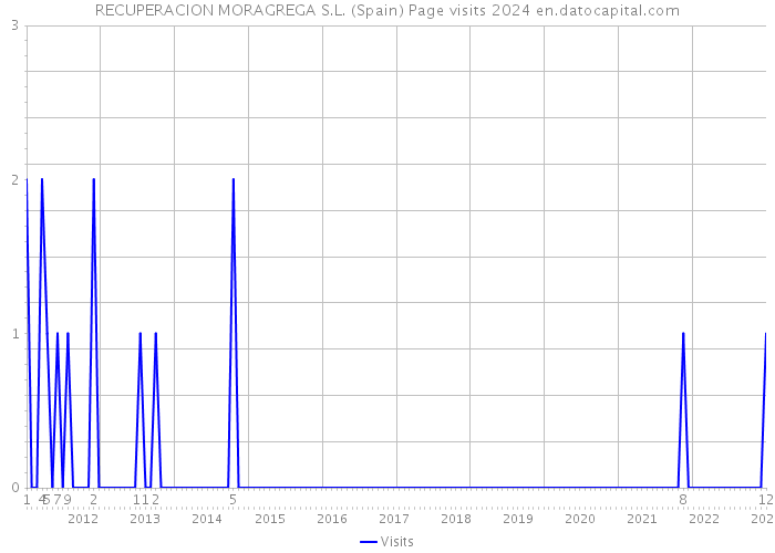 RECUPERACION MORAGREGA S.L. (Spain) Page visits 2024 