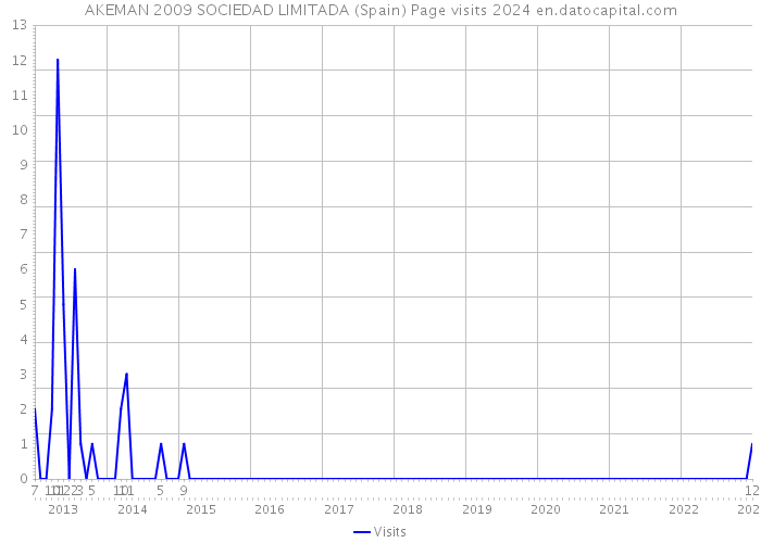 AKEMAN 2009 SOCIEDAD LIMITADA (Spain) Page visits 2024 