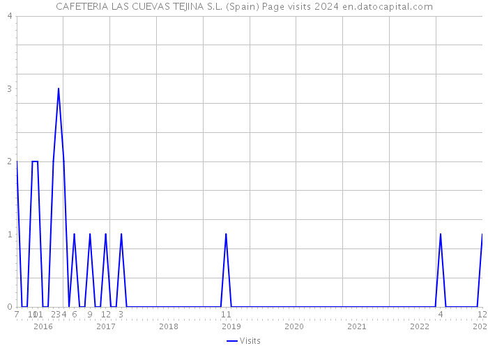 CAFETERIA LAS CUEVAS TEJINA S.L. (Spain) Page visits 2024 