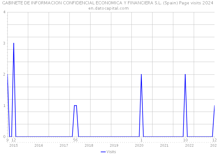 GABINETE DE INFORMACION CONFIDENCIAL ECONOMICA Y FINANCIERA S.L. (Spain) Page visits 2024 