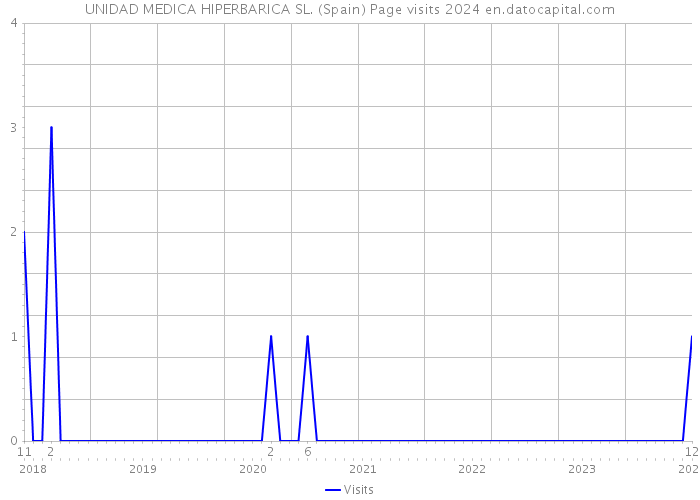 UNIDAD MEDICA HIPERBARICA SL. (Spain) Page visits 2024 
