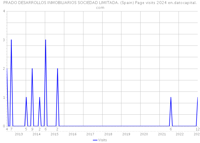 PRADO DESARROLLOS INMOBILIARIOS SOCIEDAD LIMITADA. (Spain) Page visits 2024 