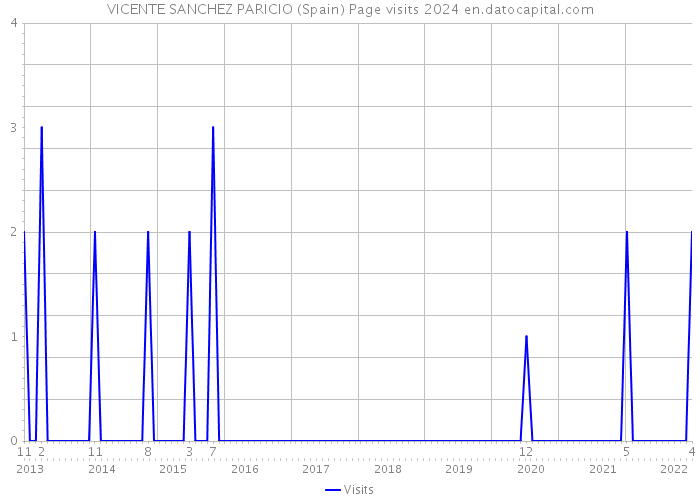 VICENTE SANCHEZ PARICIO (Spain) Page visits 2024 
