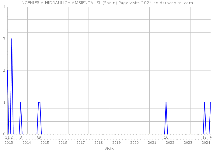 INGENIERIA HIDRAULICA AMBIENTAL SL (Spain) Page visits 2024 