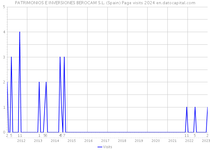 PATRIMONIOS E INVERSIONES BEROCAM S.L. (Spain) Page visits 2024 