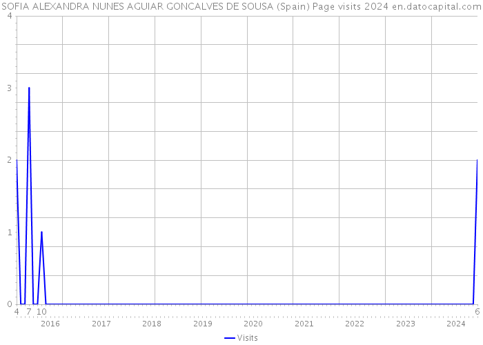 SOFIA ALEXANDRA NUNES AGUIAR GONCALVES DE SOUSA (Spain) Page visits 2024 
