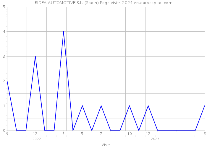 BIDEA AUTOMOTIVE S.L. (Spain) Page visits 2024 