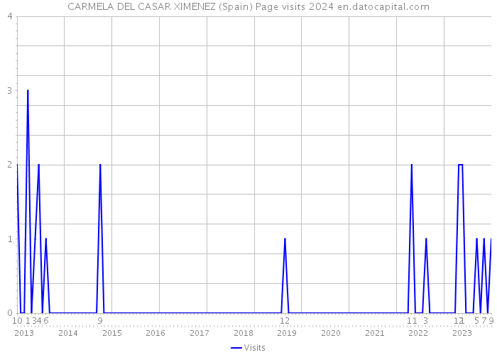 CARMELA DEL CASAR XIMENEZ (Spain) Page visits 2024 