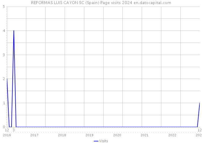 REFORMAS LUIS CAYON SC (Spain) Page visits 2024 