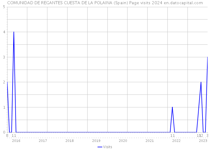 COMUNIDAD DE REGANTES CUESTA DE LA POLAINA (Spain) Page visits 2024 