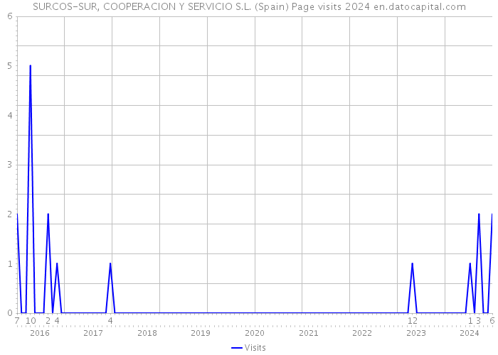 SURCOS-SUR, COOPERACION Y SERVICIO S.L. (Spain) Page visits 2024 