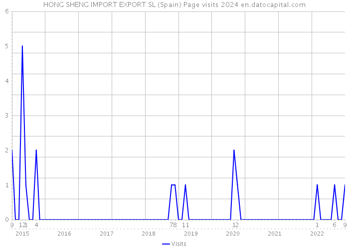 HONG SHENG IMPORT EXPORT SL (Spain) Page visits 2024 