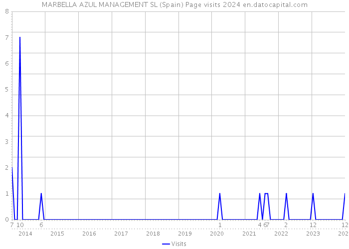 MARBELLA AZUL MANAGEMENT SL (Spain) Page visits 2024 
