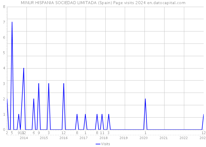 MINUR HISPANIA SOCIEDAD LIMITADA (Spain) Page visits 2024 