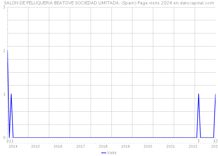 SALON DE PELUQUERIA BEATOVE SOCIEDAD LIMITADA. (Spain) Page visits 2024 