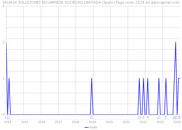 SANAZA SOLUCIONES EN LIMPIEZA SOCIEDAD LIMITADA (Spain) Page visits 2024 