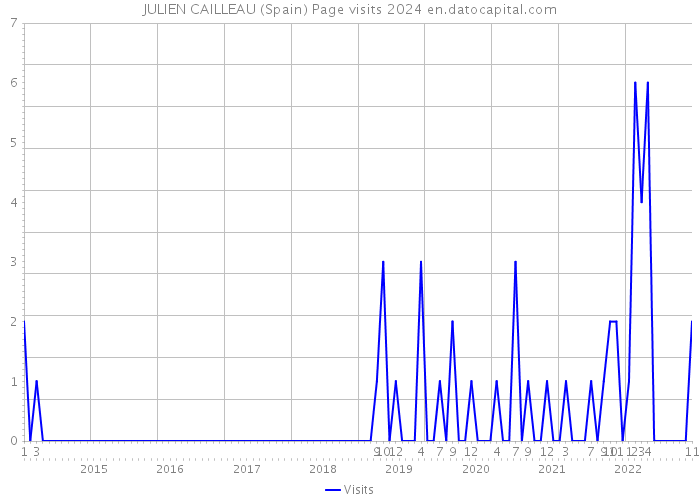 JULIEN CAILLEAU (Spain) Page visits 2024 