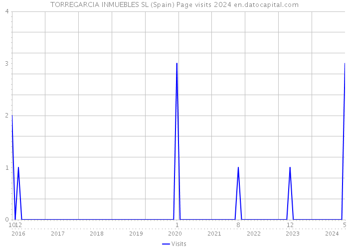 TORREGARCIA INMUEBLES SL (Spain) Page visits 2024 