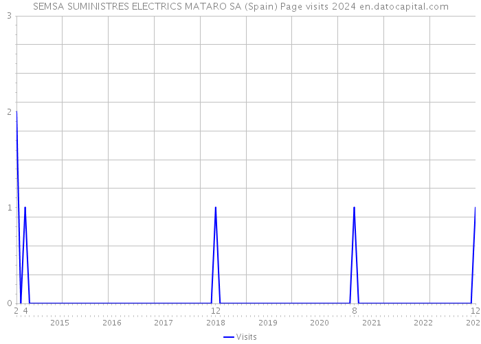 SEMSA SUMINISTRES ELECTRICS MATARO SA (Spain) Page visits 2024 
