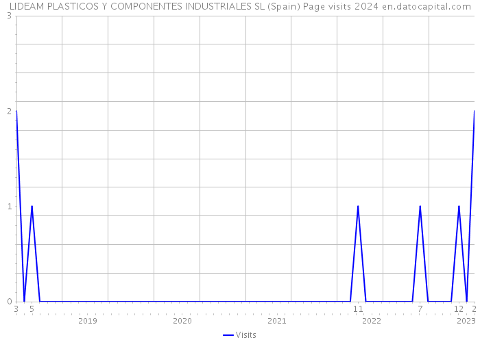 LIDEAM PLASTICOS Y COMPONENTES INDUSTRIALES SL (Spain) Page visits 2024 