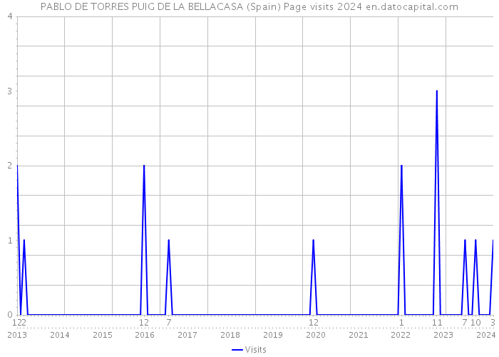 PABLO DE TORRES PUIG DE LA BELLACASA (Spain) Page visits 2024 