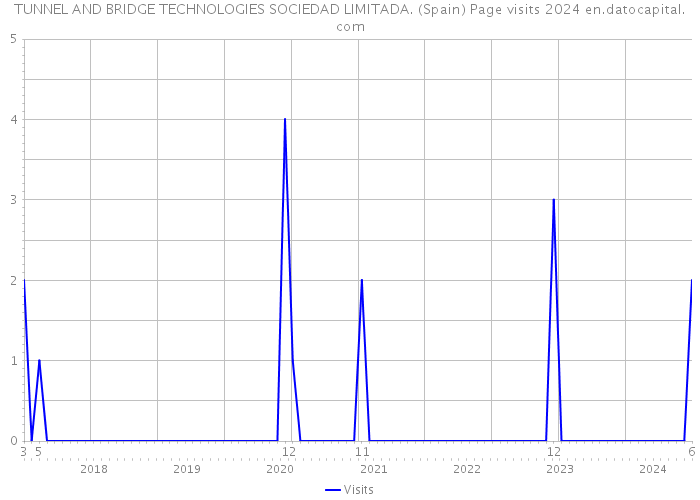 TUNNEL AND BRIDGE TECHNOLOGIES SOCIEDAD LIMITADA. (Spain) Page visits 2024 