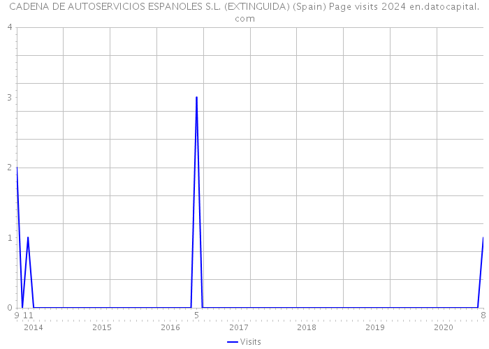 CADENA DE AUTOSERVICIOS ESPANOLES S.L. (EXTINGUIDA) (Spain) Page visits 2024 