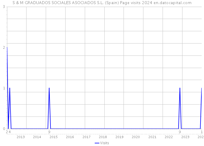 S & M GRADUADOS SOCIALES ASOCIADOS S.L. (Spain) Page visits 2024 