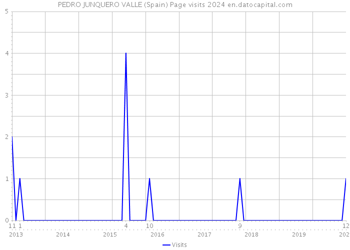 PEDRO JUNQUERO VALLE (Spain) Page visits 2024 