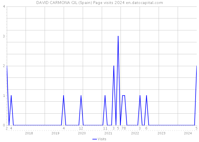 DAVID CARMONA GIL (Spain) Page visits 2024 