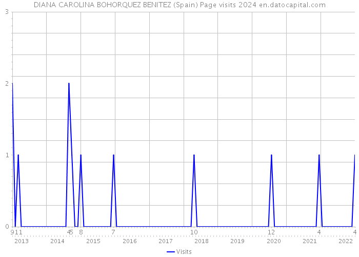 DIANA CAROLINA BOHORQUEZ BENITEZ (Spain) Page visits 2024 