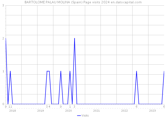 BARTOLOME PALAU MOLINA (Spain) Page visits 2024 