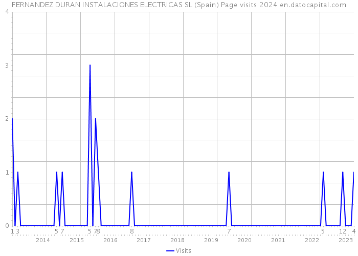 FERNANDEZ DURAN INSTALACIONES ELECTRICAS SL (Spain) Page visits 2024 