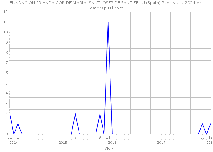 FUNDACION PRIVADA COR DE MARIA-SANT JOSEP DE SANT FELIU (Spain) Page visits 2024 