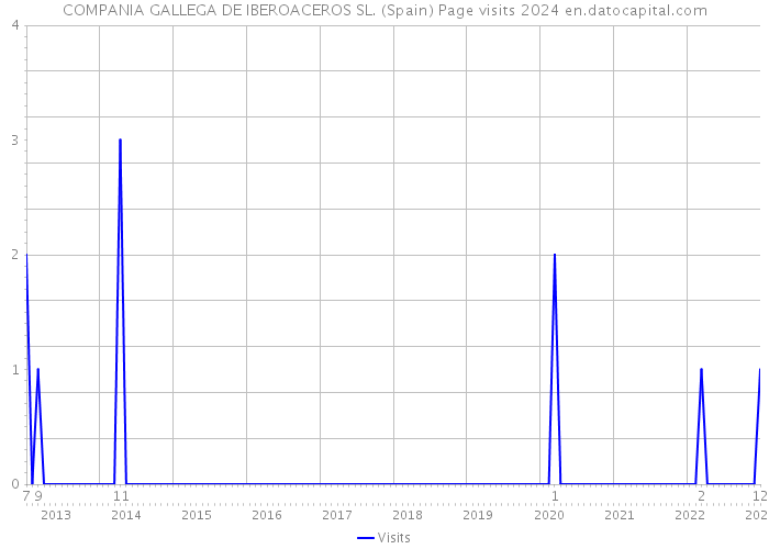 COMPANIA GALLEGA DE IBEROACEROS SL. (Spain) Page visits 2024 