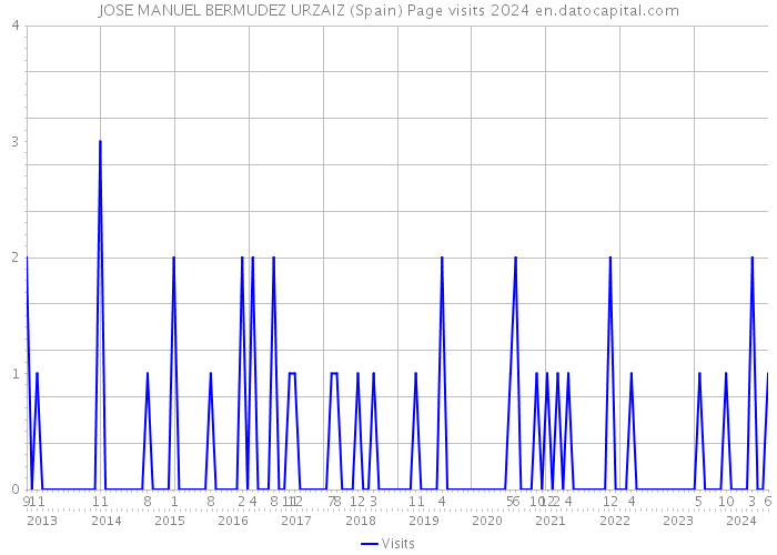 JOSE MANUEL BERMUDEZ URZAIZ (Spain) Page visits 2024 