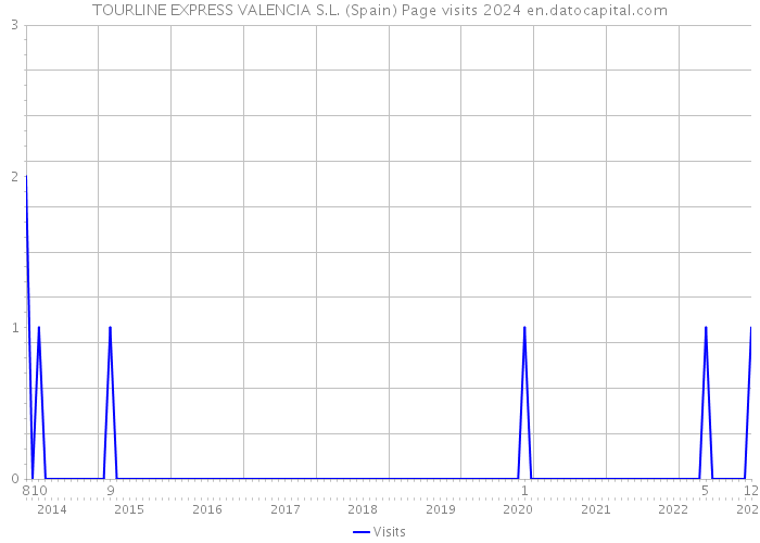 TOURLINE EXPRESS VALENCIA S.L. (Spain) Page visits 2024 