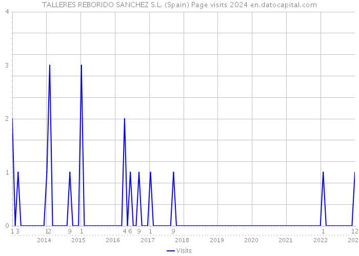 TALLERES REBORIDO SANCHEZ S.L. (Spain) Page visits 2024 