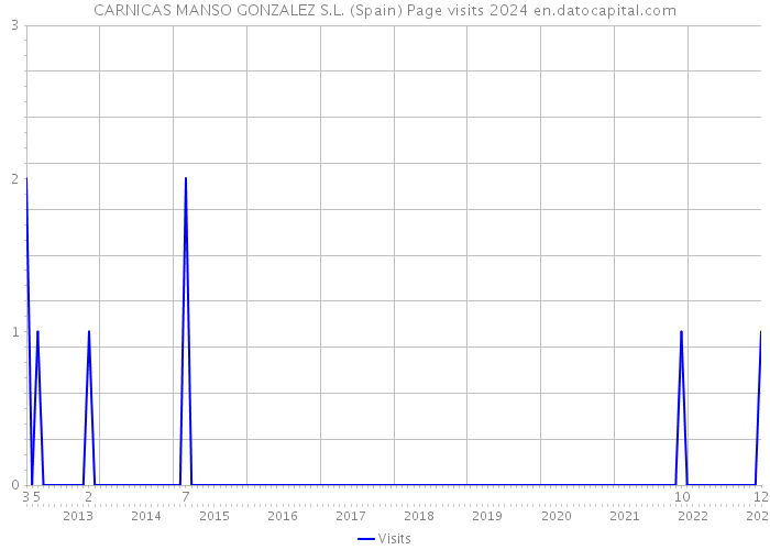 CARNICAS MANSO GONZALEZ S.L. (Spain) Page visits 2024 