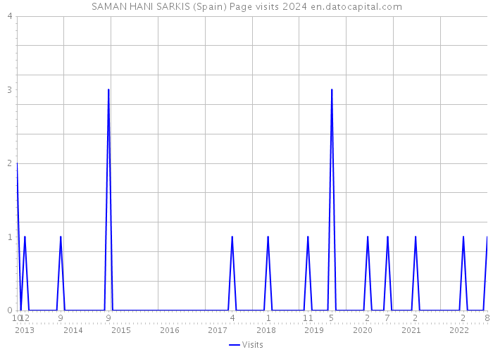 SAMAN HANI SARKIS (Spain) Page visits 2024 