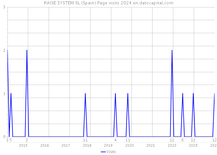 RAISE SYSTEM SL (Spain) Page visits 2024 