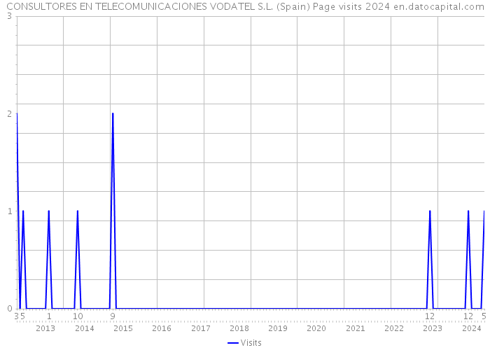 CONSULTORES EN TELECOMUNICACIONES VODATEL S.L. (Spain) Page visits 2024 